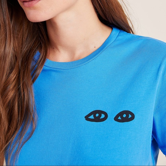 SOLD Clare V. Anthropologie Les Yeux Graphic Tee - Picture 5 of 5